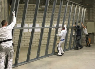 Das System basiert auf dem Prinzip der Vorfertigung. So lässt sich die gesamte Bauzeit um bis zu 60 Prozent verkürzen. Foto: Rigips