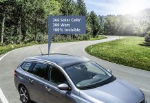 Photovoltaik unsichtbar in ein Autodach integriert: Die Morpho-Color-Glasbeschichtung ermöglicht eine Anpassung der Farbe an das Fahrzeug. Foto: Fraunhofer ISE