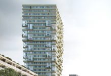 Durch Photovoltaikmodule in der Fassade wird das Gebäude zum Energieproduzenten und deckt einen Teil seines Strombedarfs selbst. Visualisierung: Filippo Bolognese