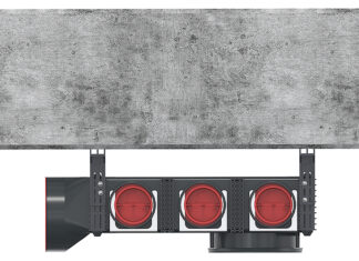 Der Schweizer Raumklimaspezialist Zehnder hat einen neuen, flexiblen Verteiler für seine Komfortlüftungsanlagen entwickelt. Zehnder ComfoCube Flex bietet nicht nur unzählige Anschluss- und Kombinationsvarianten, sondern ist zudem sowohl für die Aufputz- wie auch für die Unterputzinstallation geeignet. Foto: Zehnder Group Schweiz AG