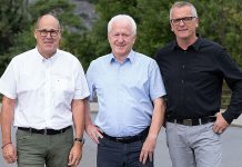Hälg & Co. AG Chur neu formiert Foto v.l.n.r.: Kaspar Weber, Leiter Sanitär. Mario John, bisheriger Geschäftsführer der Jul. Meisser AG und neuer Leiter Niederlassung der Hälg & Co. AG Chur. Roman Senti, stellvertretender Leiter der Niederlassung Chur und Leiter Service. Foto: Hälg Holding AG