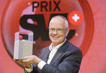 Der Gewinner Max Renggli, CEO & VR Praesident Renggli AG an der Preisverleihung des Prix SVC Zentralschweiz im KKL Luzern. Foto: SVC/Keystone/Manuel Lopez