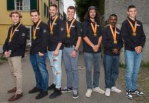 Sieben neue Schweizermeister Die neuen Schweizermeister (v.l.n.r.): Florian Kopp (Gebäudetechnikplaner Lüftung), Alec Steven Gwerder (Gebäudetechnikplaner Sanitär), Jonathan Melcarne (Lüftungsanlagenbauer), Simon Moser (Sanitärinstallateur), Lukas Pfäffli (Heizungsinstallateur), Vinith Vijayakumar (Gebäudetechnikplaner Heizung), Marcel Koch (Spengler). Foto: suissetec