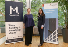 Wincasa ist neuer Madaster-Partner Marloes Fischer, Geschäftsführerin Madaster Services Schweiz (links) und Beatrice Landolt, Head Construction & Facility Management der Wincasa AG. Foto: zvg