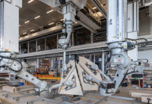 Die robotische Fertigung im Labor der ETH Zürich. Foto: Pascal Bach / Gramazio Kohler Research, ETH Zürich