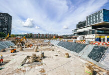 An der Empa in Dübendorf entsteht der zukunftsorientierte Forschungscampus «co-operate». Foto: Empa