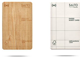 Weniger Plastik dank RFID-Gästekarten aus Papier, Bambus und Holz von SALTO