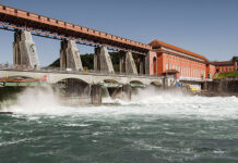Wasserkraftwerk in Eglisau Glattfelden. Foto: Axpo