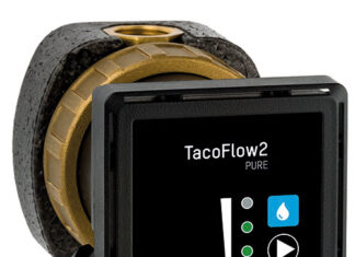 Die neue TacoFlow2 Pure sorgt in Ein- und Mehrfamilienhäusern sowie kleinen öffentlichen Gebäuden dafür, dass erwärmtes Trinkwasser besonders effizient und stromsparend verteilt wird. Foto: Taconova Group AG