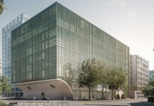 Laborneubau für das Departement Biomedizin der Universität Basel. Visualisierung: Burckhardt+Partner
