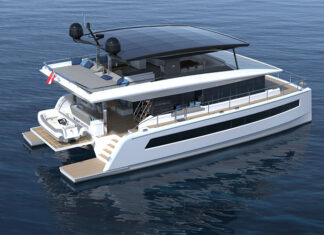 Kaldewei stattet die solarbetriebenen Katamarane von Silent-Yachts mit Miena-Waschtischen aus. Foto: Silent- Yachts