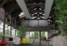 Die Deckenstrahlplatte Zehnder ZFP Urban eignet sich aufgrund ihrer Flexibilität und Ästhetik für jegliche Art von modernen, kommerziell genutzten Räumen. Foto: Zehnder Group Schweiz AG