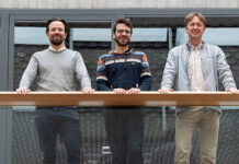 Die erfolgreichen BTRY-Gründer: (v.l.)Moritz Futscher, Abdessalem Aribia und Yaroslav Romanyuk. Foto: Empa