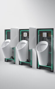 Zum Sortiment der WC- und Urinal-Elemente lassen sich zahlreiche Betätigungsplatten in klassischen und angesagten Designs, hochwertigen Materialien und attraktiven Farben kombinieren. Foto: Laufen