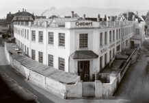 Die erste Fabrik in Rapperswil (1920). Foto: Geberit