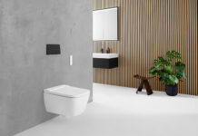 Das neue AquaClean Sela Square ermöglicht einen hohen Grad an Individualisierung im Bad. Foto: Geberit