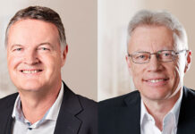 Christian Lüthi (links) ist VR-Präsident HKG Aarau/Bern. René Herzog ist VR-Präsident der Herzog Kull Group Holding AG. Fotos: zvg