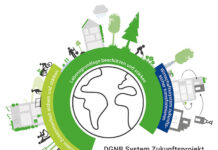 DGNB System Zukunftsprojekt vermittelt Zielbild der Transformation im Bauen. Grafik: zvg