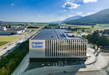 Zukunftsweisend und nachhaltig: Das neue Dienstleistungscenter Oberbuchsiten von Meier Tobler. Foto: zvg