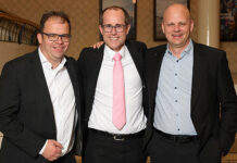Präsident von «Baustoff Kreislauf Schweiz» Lionel Lathion (Bildmitte), Christoph Duijts, und Stefan Eberhard als Vize-Präsidenten. Foto: zvg