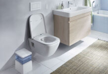 AquaClean Cama ist die perfekte mobile Dusch-WC-Lösung und eignet sich beispielswiese, um eine Miet- oder Ferienwohnung selbstständig und günstig aufzuwerten. Foto: Geberit