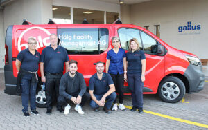 Ein Teil des Teams der Hälg Facility Management AG St. Gallen. Foto: zvg