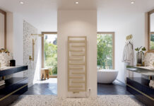 Die Gestaltung des neuen Design-Heizkörpers Zehnder Tetris versteht das verantwortliche Designbüro King & Miranda als Assoziation mit der schwankenden Bewegung von Flüssigkeiten wie eben dem Wasserkreislauf in Heizungssystemen. Foto: Zehnder Group Schweiz AG