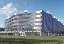 Neubau Technologiezentrum Laufenburg. Visualisierung Frei Architekten, Aarau