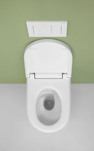 Der Fokus der verschiedenen strategischen Initiativen von Geberit liegt auf dem weiteren Ausbau des Dusch-WC-Geschäfts, vor allem auf dem 2024 lancierten Einstiegsmodell AquaClean Alba. Foto: Geberit