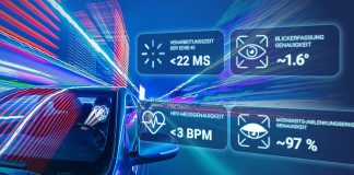 DriverCheck verwendet eine miniaturisierte Kamera im Fahrzeuginnenraum und KI, um Herzfrequenz, Atmung und Wachsamkeit in Echtzeit zu überwachen – alle Daten werden lokal im Fahrzeug verarbeitet, um vollständige Privatsphäre zu gewährleisten. Foto: CSEM