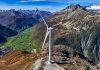 Stromproduktion des Windparks Uri erfolgreich gestartet Eine der beiden Anlagen der Windpark Uri AG. Foto: Windpark Uri AG