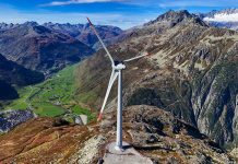 Stromproduktion des Windparks Uri erfolgreich gestartet Eine der beiden Anlagen der Windpark Uri AG. Foto: Windpark Uri AG