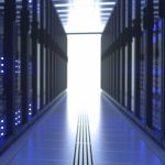 Data Center Computer Racks In Network Security Server Room Cryptocurrency Mining