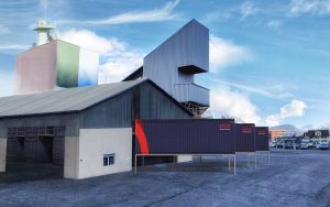 Visualisierung der geplanten Wasserstoffproduktionsanlage in Seewen. Visualisierung: ebs Energie AG