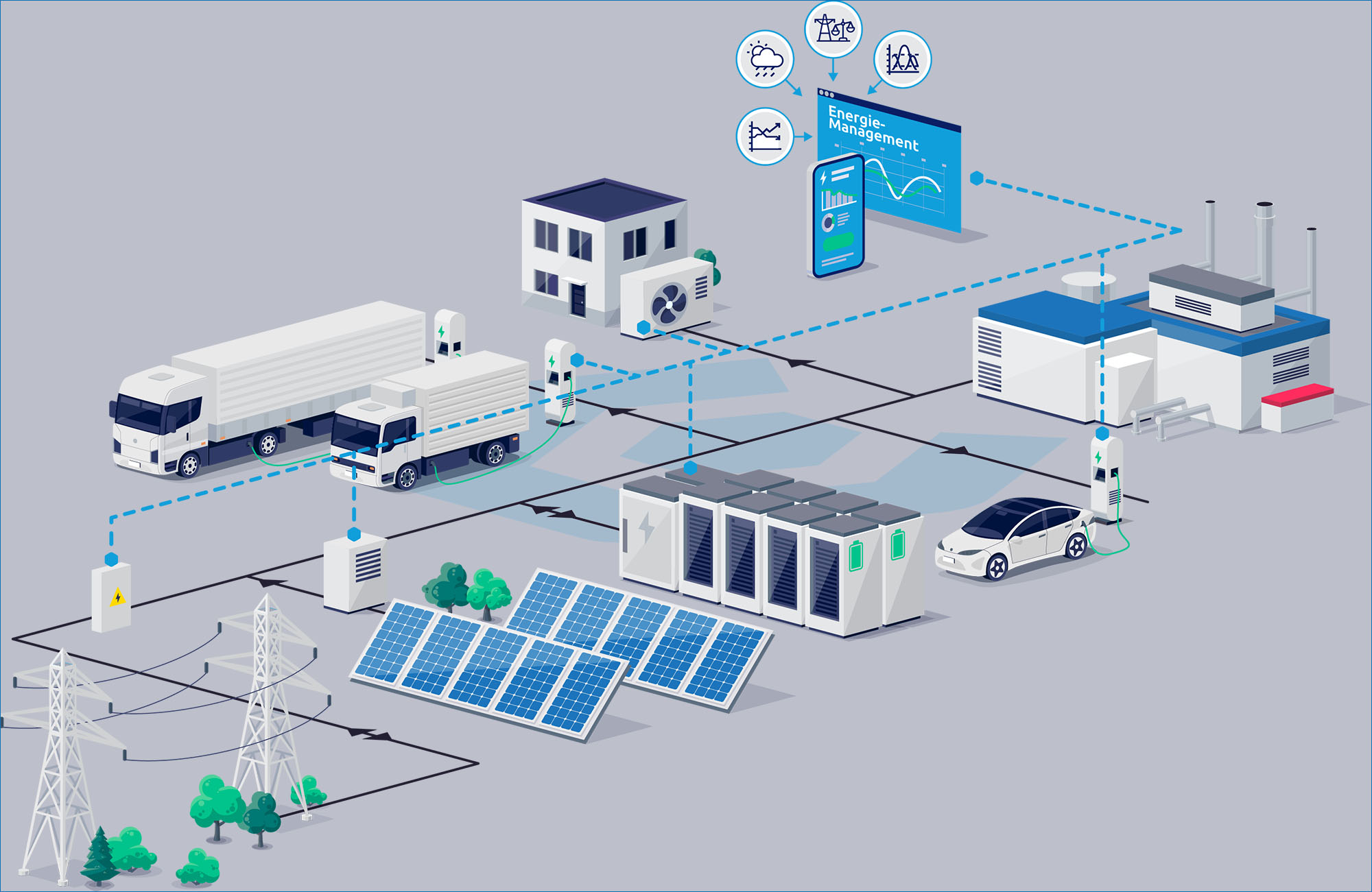Auch mittelgrosse und dezentrale PV-Anlagen können über die sun2wheel-Plattform in ein virtuelles Kraftwerk eingebunden und wirtschaftlich vermarktet werden. Foto: zvg
