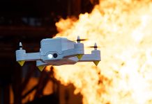 Die FireDrone ist die erste Drohne, die extremer Hitze trotzt. Künftig soll sie Daten direkt aus Gefahrenzonen senden. Foto: Empa