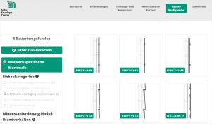 Screenshot des Bauart-Konfigurators im BIPV- Leitfaden. Die Fassaden-Normallösung C-Sond-BR-01 fand im Entwurf von Wulf Architekten Verwendung. Foto: Fraunhofer ISE
