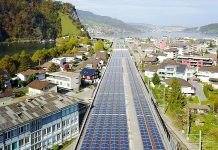 Autobahnüberdachung von Stansstad (NW). Foto: Plan E AG