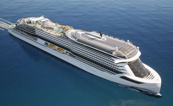 Die Konzeptstudie «Vision» der Meyer Werft wurde auf der Seatrade Cruise Global vorgestellt. Visualisierung: Meyer Werft