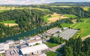 Visualisierung des Grossbatterieprojekts in Mühleberg. Visualisierung: BKW