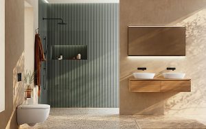 Vom WC über den Waschplatz bis hin zur Dusche: Ziel der Kampagne ist es, Geberit stärker als Anbieter von durchdachten Badezimmerlösungen zu positionieren. Foto: Geberit