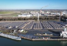 Auf diesem Industriegelände entsteht in den beiden kommenden Jahren der Batteriepark Waltrop. Visualisierung: Trianel