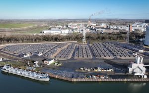 Auf diesem Industriegelände entsteht in den beiden kommenden Jahren der Batteriepark Waltrop. Visualisierung: Trianel