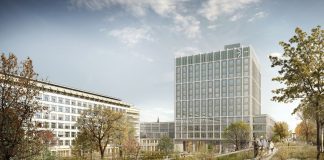 Halbjahresergebnis 2026: Implenia steigert Profitabilität Implenia übernimmt zu 50 Prozent die Baumeisterarbeiten für den Neubau des Klinikums 2 in Basel. Visualisierung: Giuliani Hönger Architekten ETH BSA SIA, Zürich
