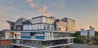 «Climate Solutions Hub» im ETH-Bereich lanciert Der neue Climate Solutions Hub befindet sich in der UNIT STEP2 (oberster Stock, Mitte) des modularen Forschungs- und Innovationsgebäudes NEST der Empa und Eawag in Dübendorf. Foto: Zooey Braun